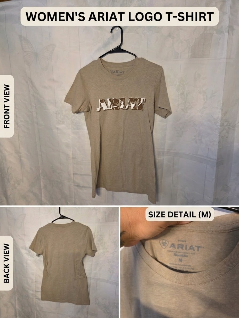 Ariat Taupe Short-Sleeve Logo Tee